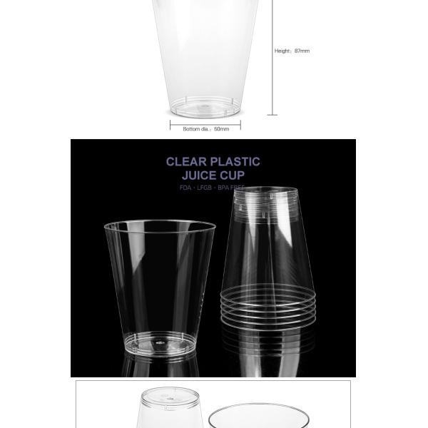 Airline supplies high quality disposable 9oz clear plastic cup