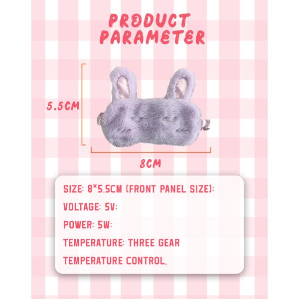 Удобство и симпатичность USB графеновая тепловая маска для глаз регулируемая температура электрическая нагретая парная маска для глаз для домашнего офиса