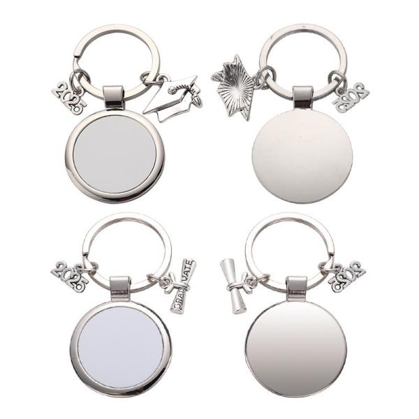 DIY Creative Sublimation Keyring Blanks Personalized Graduation Keychains