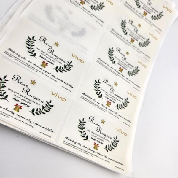 Autocollants en vinyle étanches pour les bouteilles chimiques quotidiennes