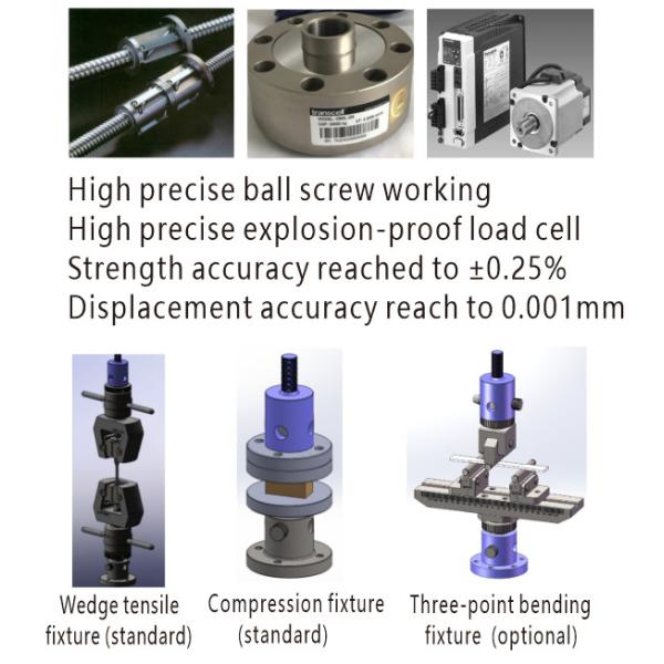 Fabric Servo Controlled Universal Tensile Testing Machine Switchable Unit Lbf/In2