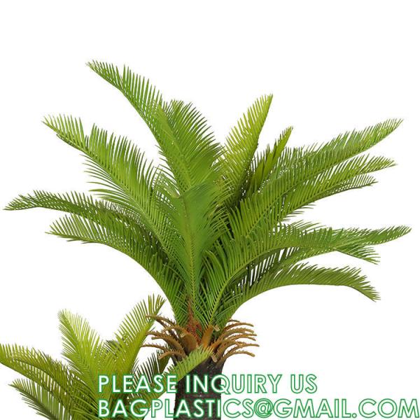 Gorgeous Cycas Revoluta Sago Palm Tree Artificial Plant with Nursery Pot, Feel Real Technology, 28 Long & Giant