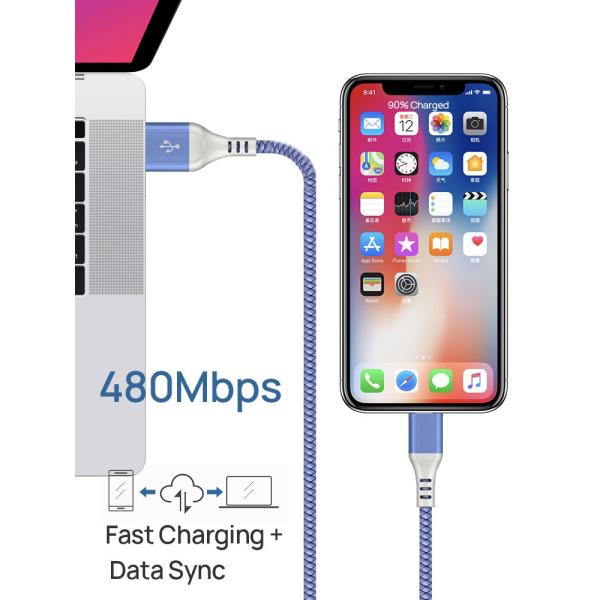 Slim SGS USB Lightning Charging Cable PD Fast Charging