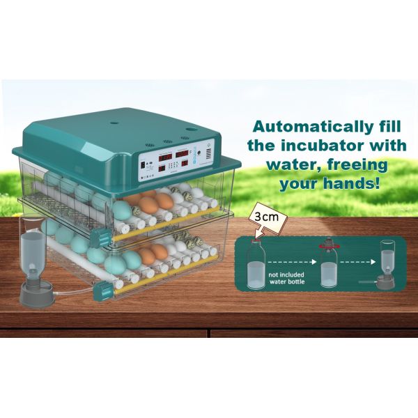 Bagease Incubators For Hatching Eggs 120, Chicken Egg Incubator With Automatic Egg Turning And Humidity Display, Temperature Control With 5 Automatic Incubation Modes, Incubation Day Counter