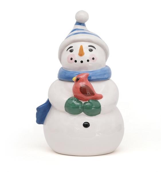 Garrafas de armazenamento de cerâmica com tampas Culinária de Natal Férias Café Chá Biscoito Presente Garrafa cerâmica 3D Pintura à mão
