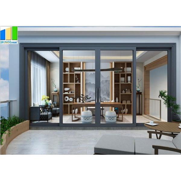 Двери аккордеона ЭБУНГЭ коммерчески внешним застекленные двойником стеклянные сползая дверь Бифолдинг для жилого