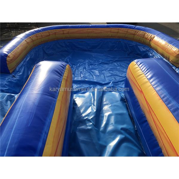 Customized Size Commercial PVC Water Slide Inflatable with Pool and Removable Ladder