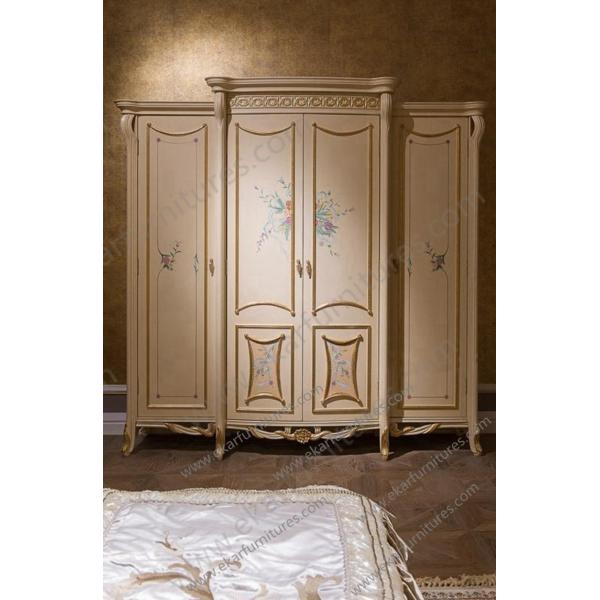 Bed neo classical bedroom sets antique Bedroom furniture Kingbed Solid wood Bed FB-138