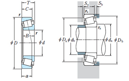 NSK HR30210J Roller Bearing For Motorcycle 50mm x 90mm x 21.75 mm