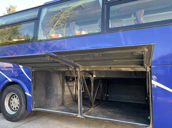 Blue Used Bus 51 Seats Euro 4 Emission Standard