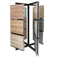 Présentoir de carrelage métallique au sol - Support rotatif autoportant pour carrelage - Noir mat