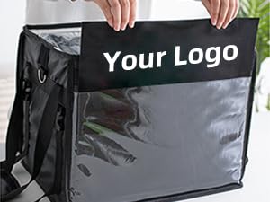 Portable Durable Tarpaulin Waterproof Food Transport Cooler Bag Printed Compartment On-The-Go Temperature Control Food Packaging and Delivery Thickened Waterproof Takeaway Box