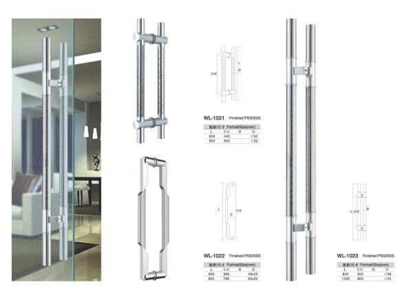 Golden SUS304 stainless steel interior glass door handle direct sell from manufactory abnormity entry door handles