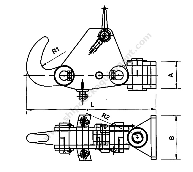 30–100T Marine Quick Release Towing Hook | Manual Release for Tugboats and Work Vessels