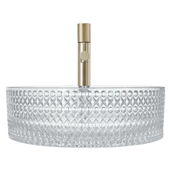 12mm Thickness Glass Vessel Basins Crystal Clear Sink No Leakage