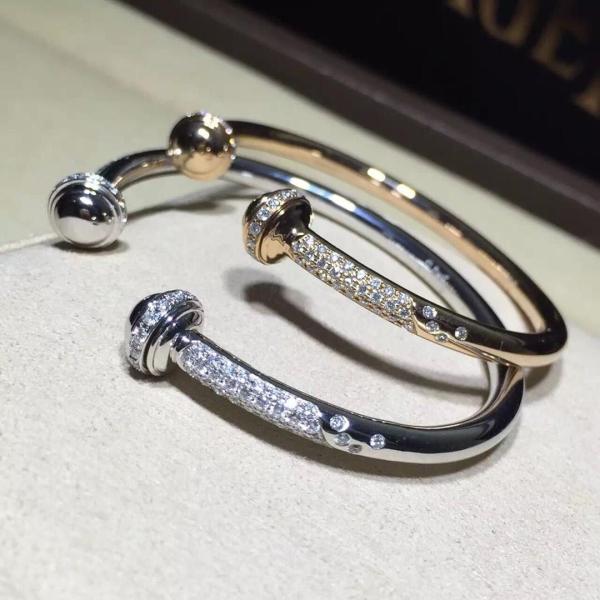 Piaget brand jewelry diamonds bracelet  18kt  gold  with white gold or yellow gold