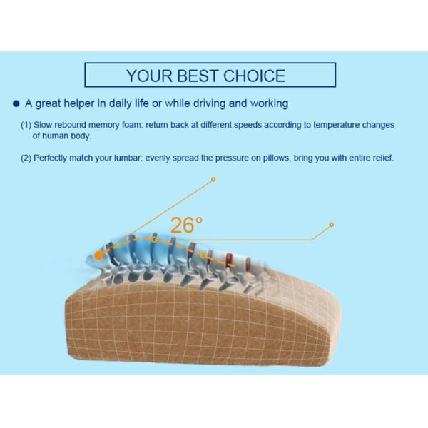 Long Life Span Memory Foam Lower Back Support Pillow for Chair Comfortable Design