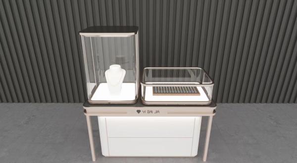 OEM ODM Mobile Jewelry Store Showcases With Aluminum Alloy Frame
