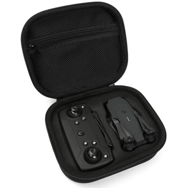 Black 2 Zipper Close EVA Tool Case 1680D Polyester Silk Screen Logo