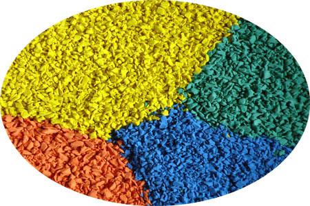 Customized EPDM Rubber Pellets Green / Blue / Yellow Rubber Pellets For Playground