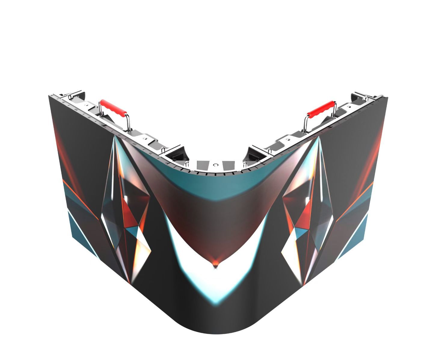 IP65 Waterproof Curved Outdoor LED Screen Lightweight With 3840Hz Refresh Rate