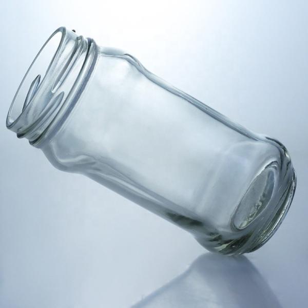Jarro de armazenamento de geleia de mel de vidro transparente com tampa de vedação metálica de 25 ml a 1000 ml