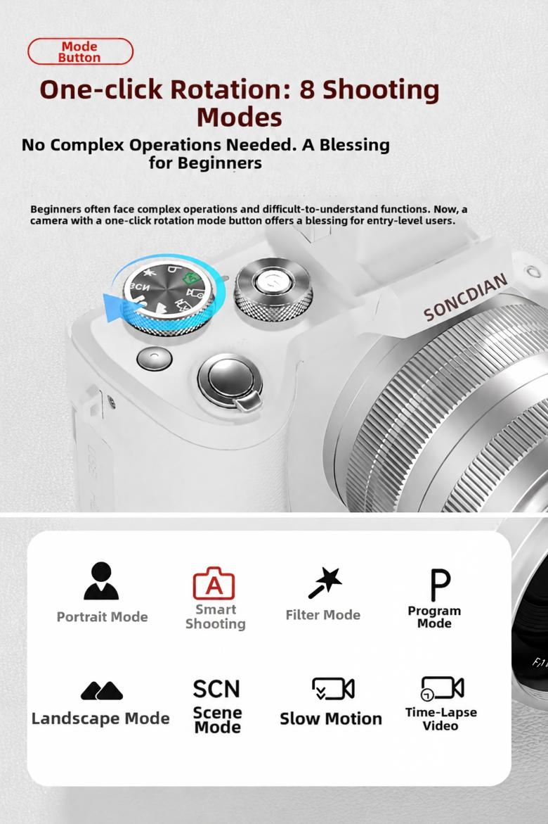 DLC DC226  8K New Model Professional Compact Digital Cam with  LED Fill Light  for  Delay Record Multi Scene Shooting Camcorder