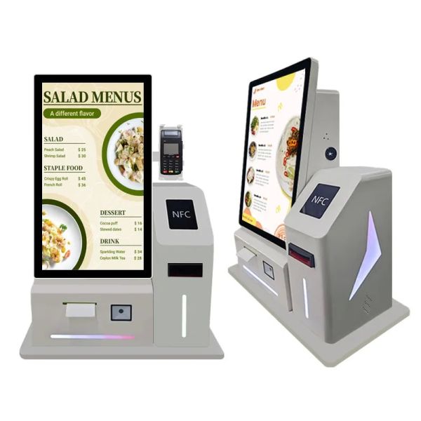 24 LED Decoration Desktop Android Computer Touch Screen Payment Kiosk with Cash Collection