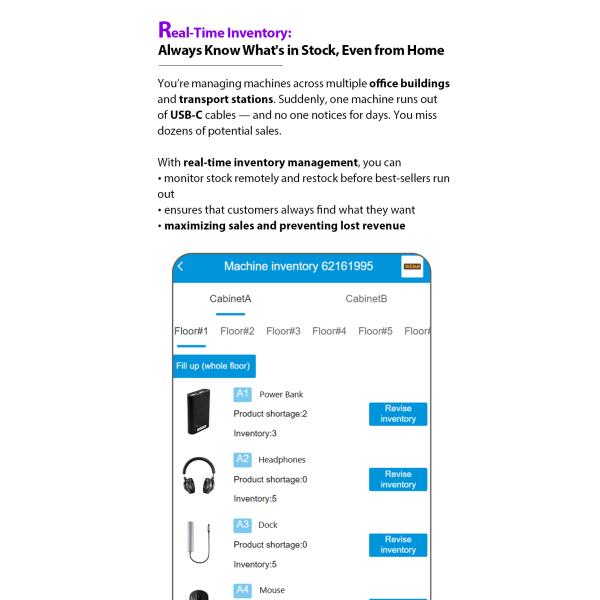 Upgrade Electronics Vending Experience with Smart Vending Machine Power Bank Support