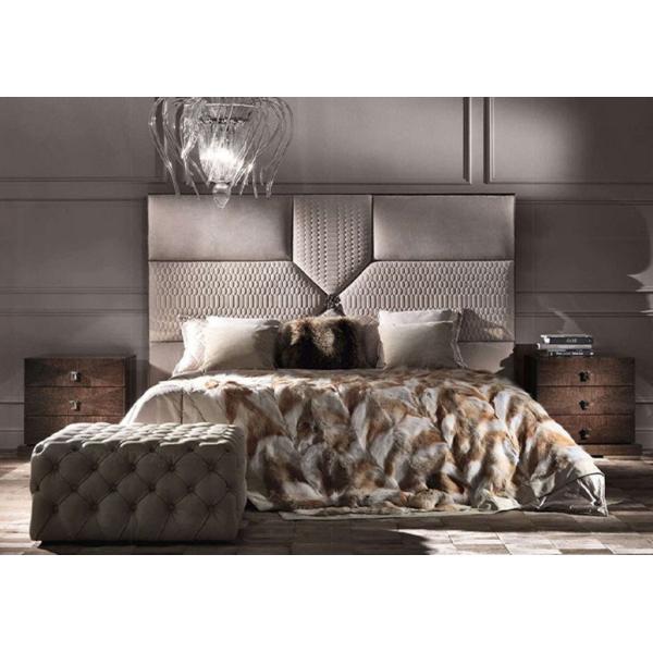Silver Italian Bedroom Furniture Set Cama Lit Luxury King Beds For Home