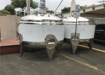 Steam Electric Heated Mixing Vessel , Stainless Steel Milk Cooling Tank