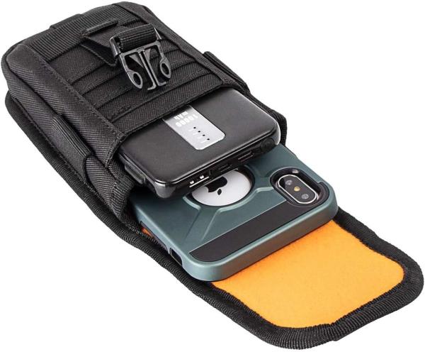 Tactical Cell Phone Holster Pouch, Tactical Smartphone Pouches Cellphone Case Molle Gadget Bag Molle Attachment Belt