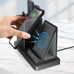 OEM Pen Holder de carregamento sem fio lavável, organizador With Wireless