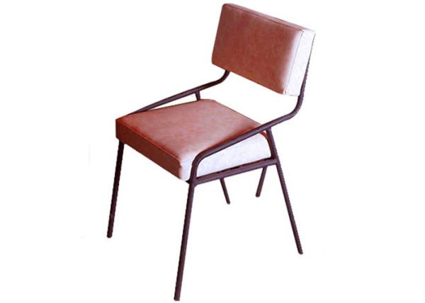 Metal Leather Coffee 43*43*79CM Restaurant Dining Chair