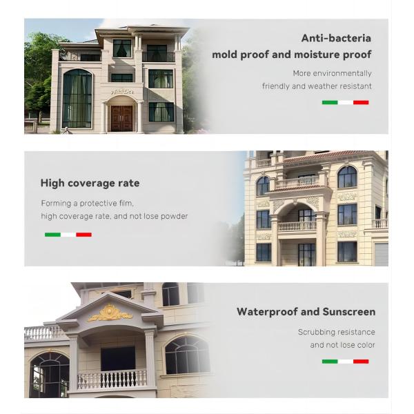 CAS No 79-10-7 Имитация акриловой внешней стены краской из камня для хорошей устойчивости к грязи