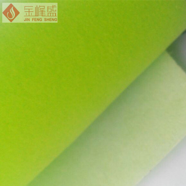 Eco-Friendly Furniture / Sofa Flock Knitted Fabric , Green Velvet Upholstery Fabric