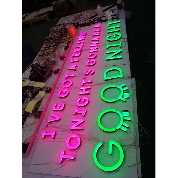 Stainless steel Custom Faux Neon Sign 12mm with metal housing