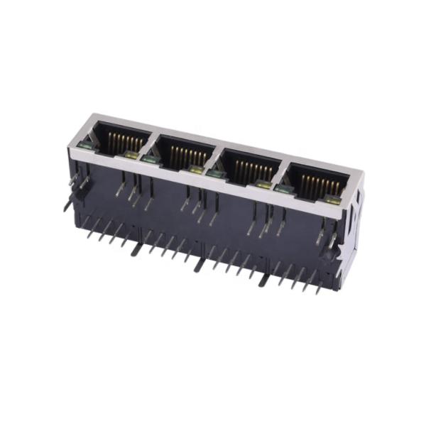 100M 1×4 Ports Integrated RJ45 Ethernet Connector Plug