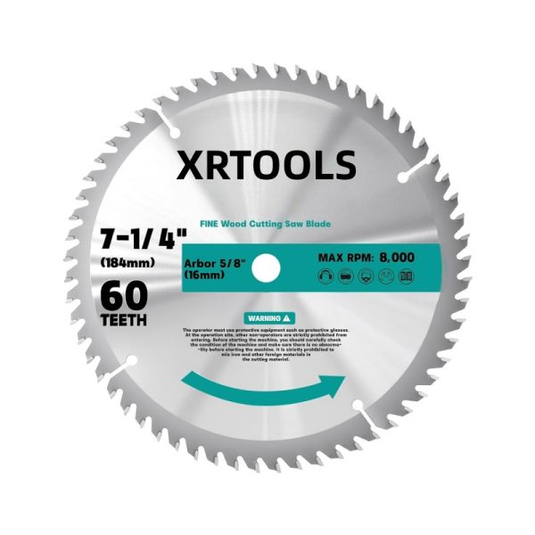 184mm Fine Woodworking Circular Saw Blade | Cabinet-Grade 60T Crosscut (5/8