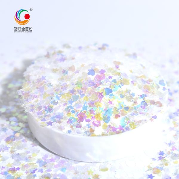 Chunky Iridescence Rainbow Loose Cosmetic Glitter Star Heart Shaped