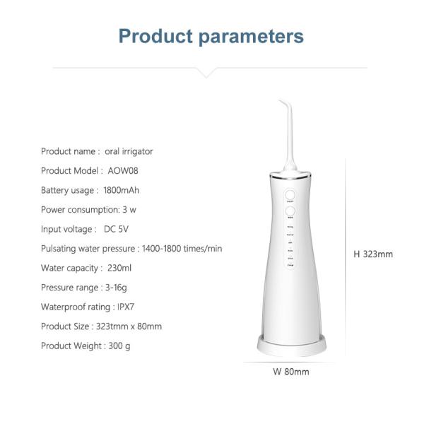 Дирекционное набора перемещения УПРАВЛЕНИЯ ПО САНИТАРНОМУ НАДЗОРУ ЗА КАЧЕСТВОМ ПИЩЕВЫХ ПРОДУКТОВ И МЕДИКАМЕНТОВ 1800mAh перезаряжаемые устное Irrigator Multi