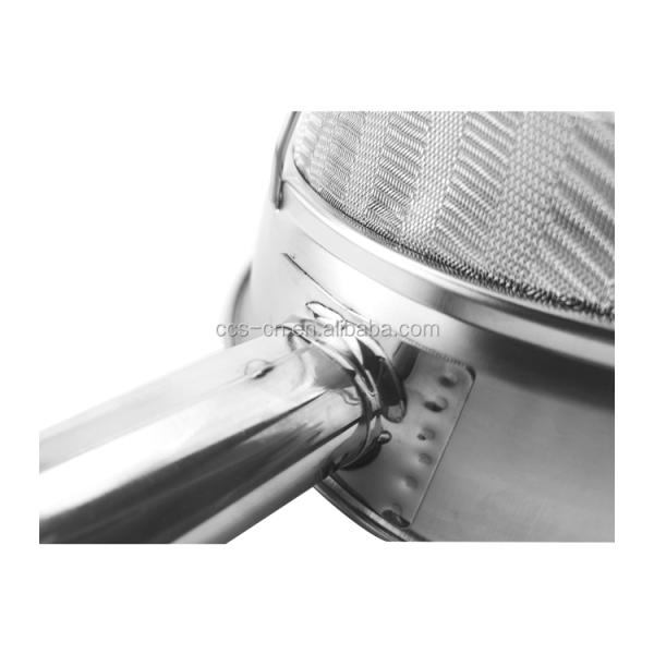 10-дюймовый коммерческий большой пищевой дуршлаг из нержавеющей стали, китайская чашка, сетчатый фильтр в китайском стиле, усиленный бульонный фильтр