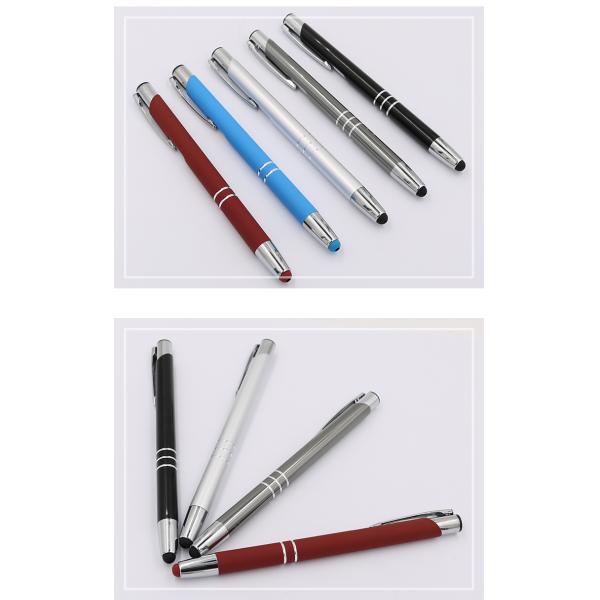 Office Metal Ballpoint Pen 2 in 1 Multifunctional Aluminum Screen Stylus Ballpoint Pen