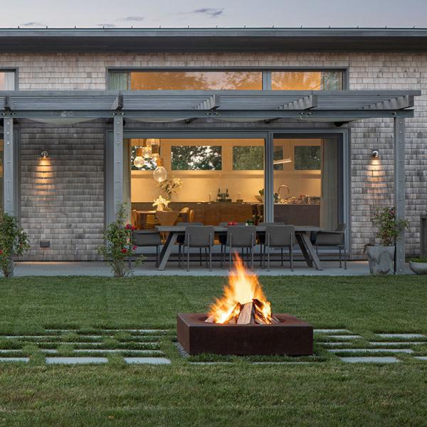 Outdoor Patio Heater Fireplace Corten Steel Fire Pit Wood Burning 60-150cm