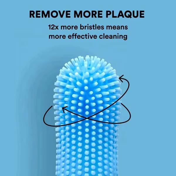 Brosse à dents douce pour chien Brosse à doigts en silicone Brosse à doigts pour chiot Nettoyage des dents facile