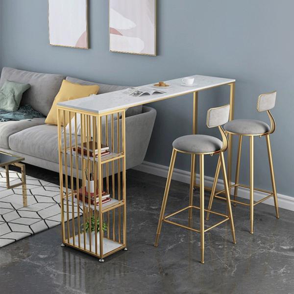 Bar Table Retractable with Stool Chair Home Partition Multi-Functional Dining Platform Storage Cabinet