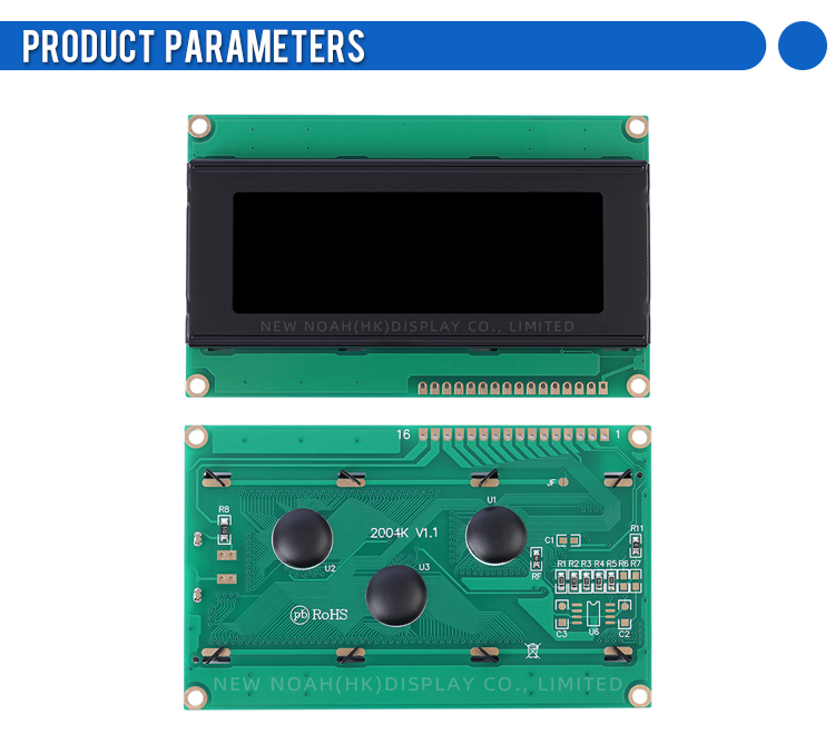 Russian BTN Black Film 2004K Wide Angle Intelligent Electronic LCD Module Character Display Screen