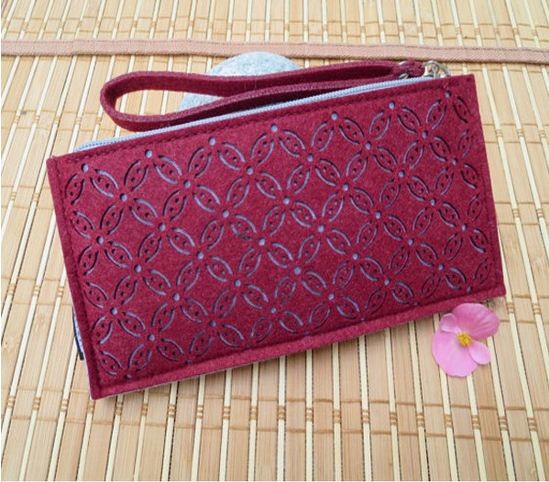 factory price high quality lovely felt coin wallet/coin purse