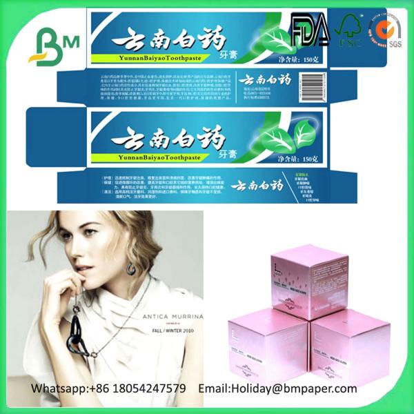 High Glossy 250g Corrugated Medium Paper / Board White Color For Cigarette Boxes