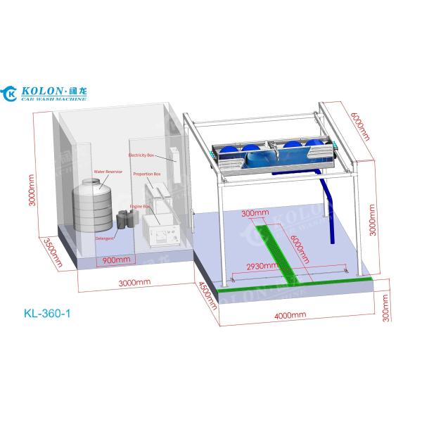 Labor Saving Automatic Touchless Car Washing Machine KL360-1 15kw Water Pump 12kw Air Dryer